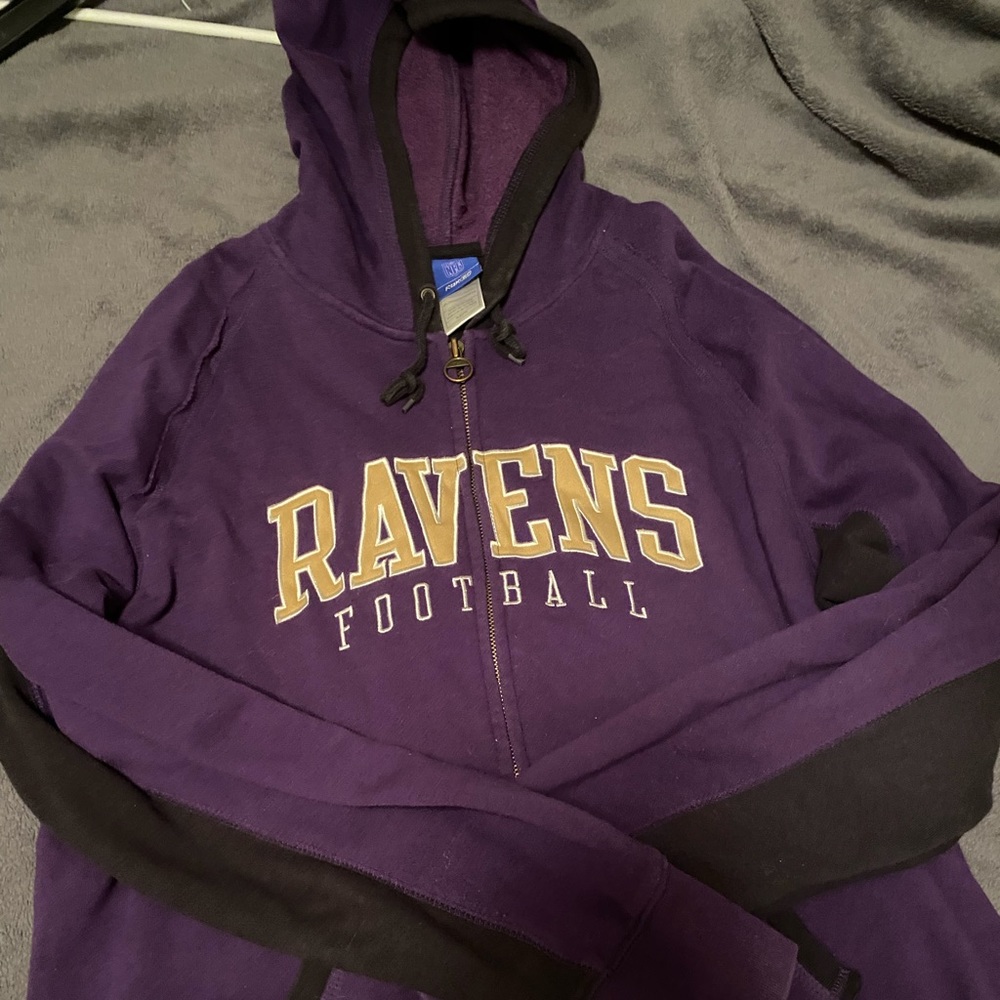 Ravens hoodie, full zip, worn once.